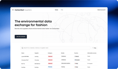 Introducing Carbonfact for Suppliers: The Environmental Data Exchange Connecting Fashion Brands and Suppliers