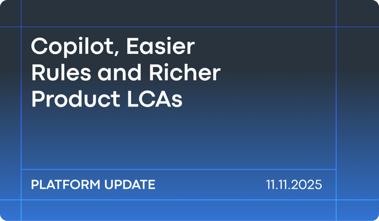 November ‘25 Product Release: AI Copilot, Easier Rules and Richer Product LCAs