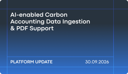 September ‘26 Product Release: AI-enabled Carbon Accounting Data Ingestion, with PDF support