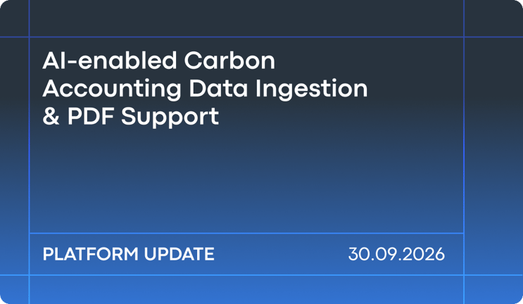 September ‘26 Product Release: AI-enabled Carbon Accounting Data Ingestion, with PDF support