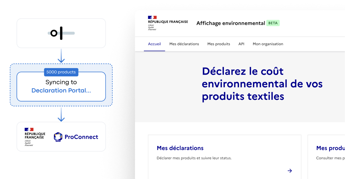 Push data directly to the French declaration portal