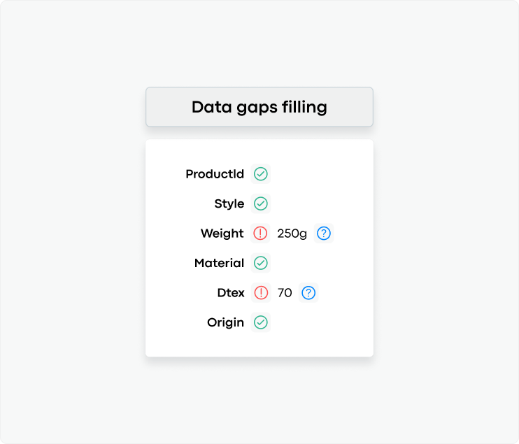 Fill data gaps